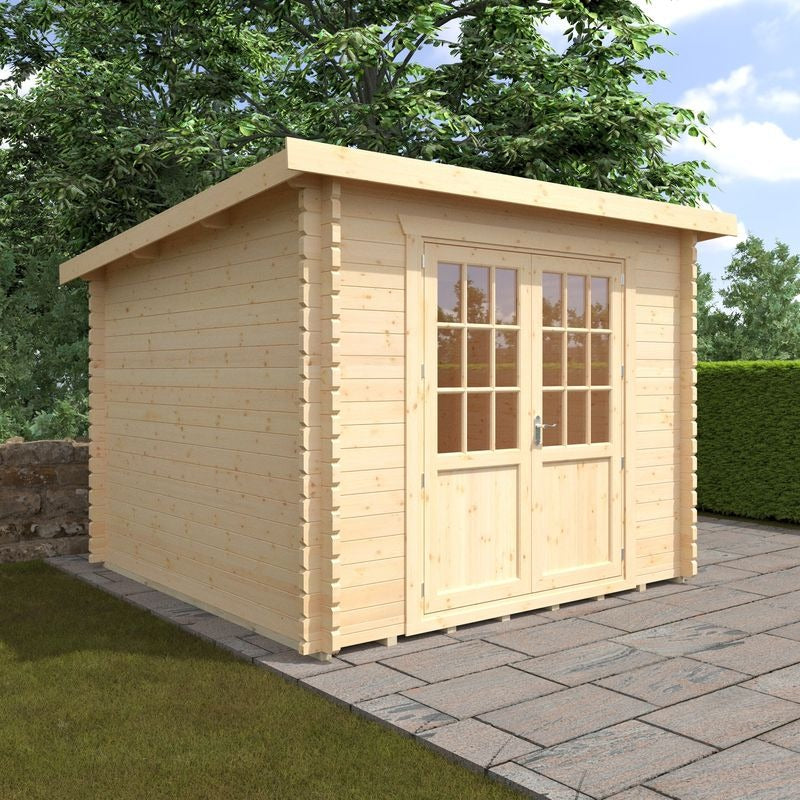 Redlands 10' x 10' Erin Log Cabin - 44mm | Sheds.co.uk