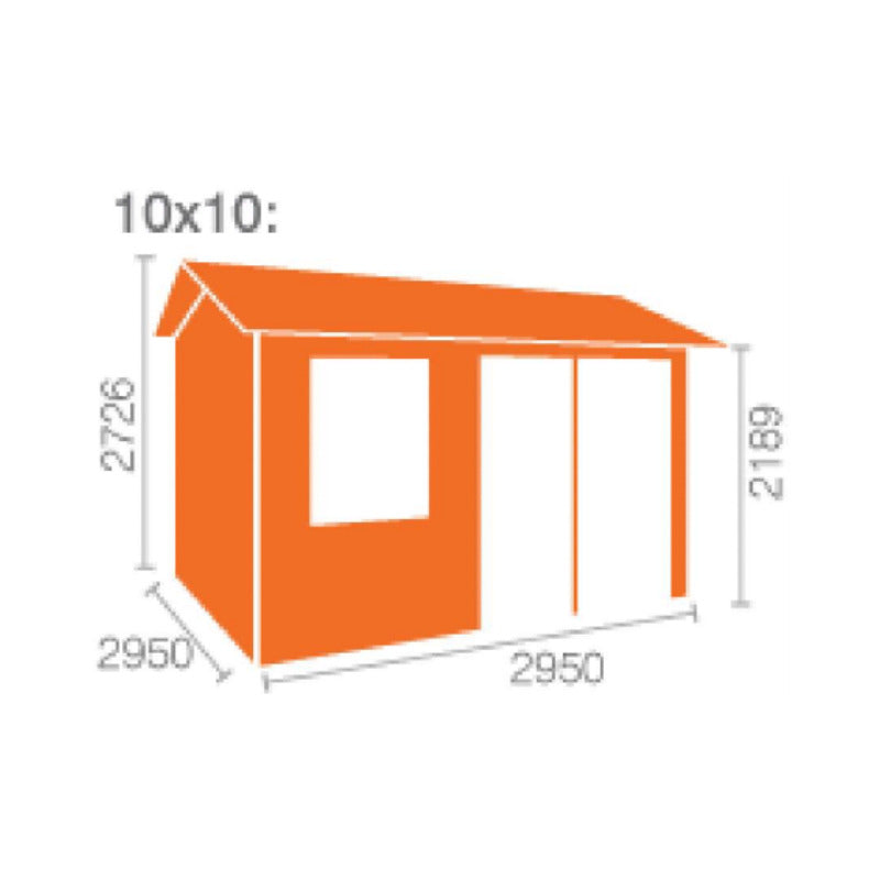 Redlands 10' x 10' Hazeltine Log Cabin - 28mm | Sheds.co.uk