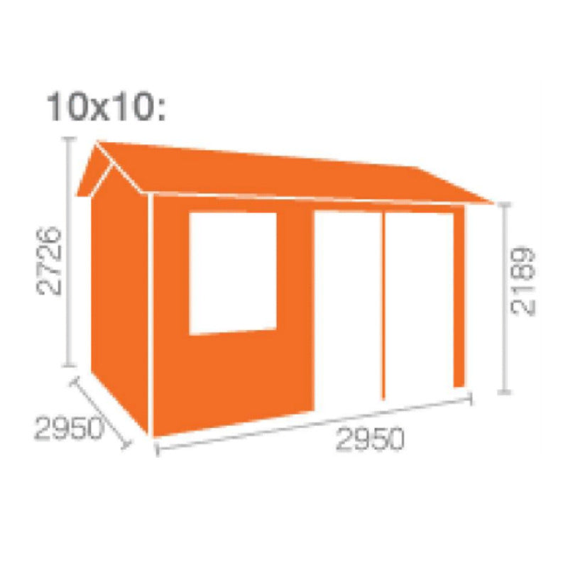 Redlands 10' x 10' Hazeltine Log Cabin - 44mm | Sheds.co.uk