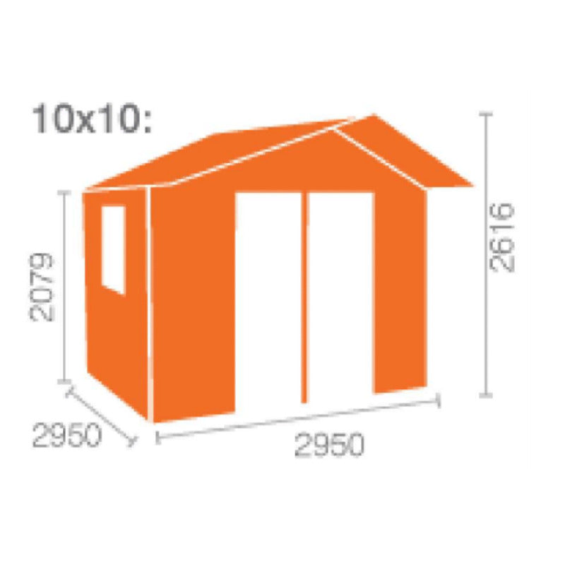 Redlands 10' x 10' Philadelphia Log Cabin - 28mm | Sheds.co.uk