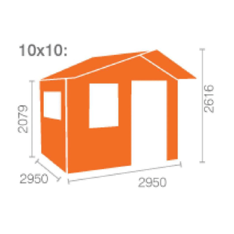 Redlands 10' x 10' Riviera Log Cabin - 28mm | Sheds.co.uk