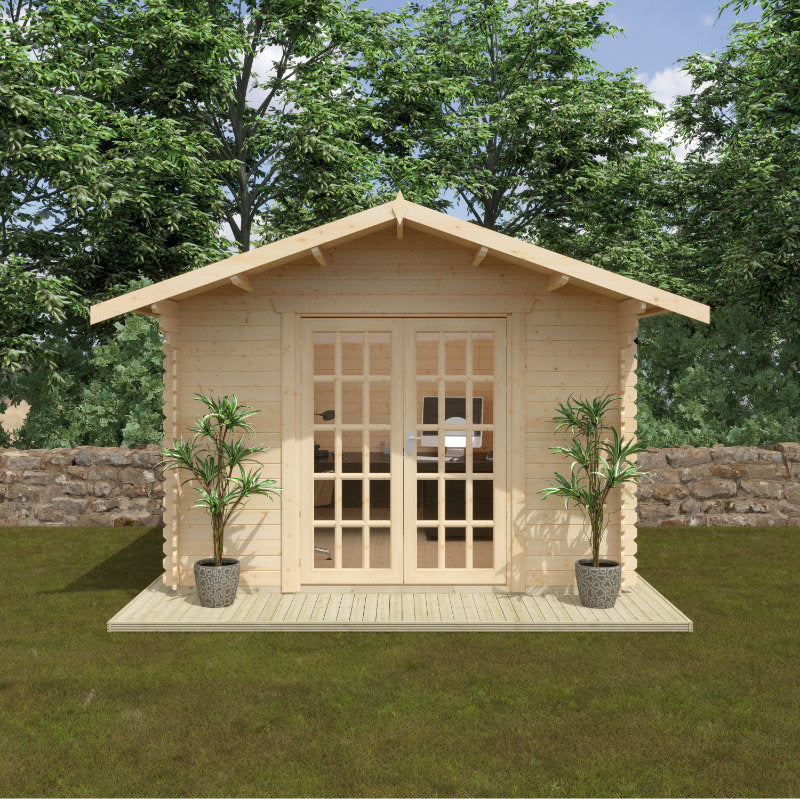 Redlands 10' x 12' Philadelphia Log Cabin - 28mm | Sheds.co.uk