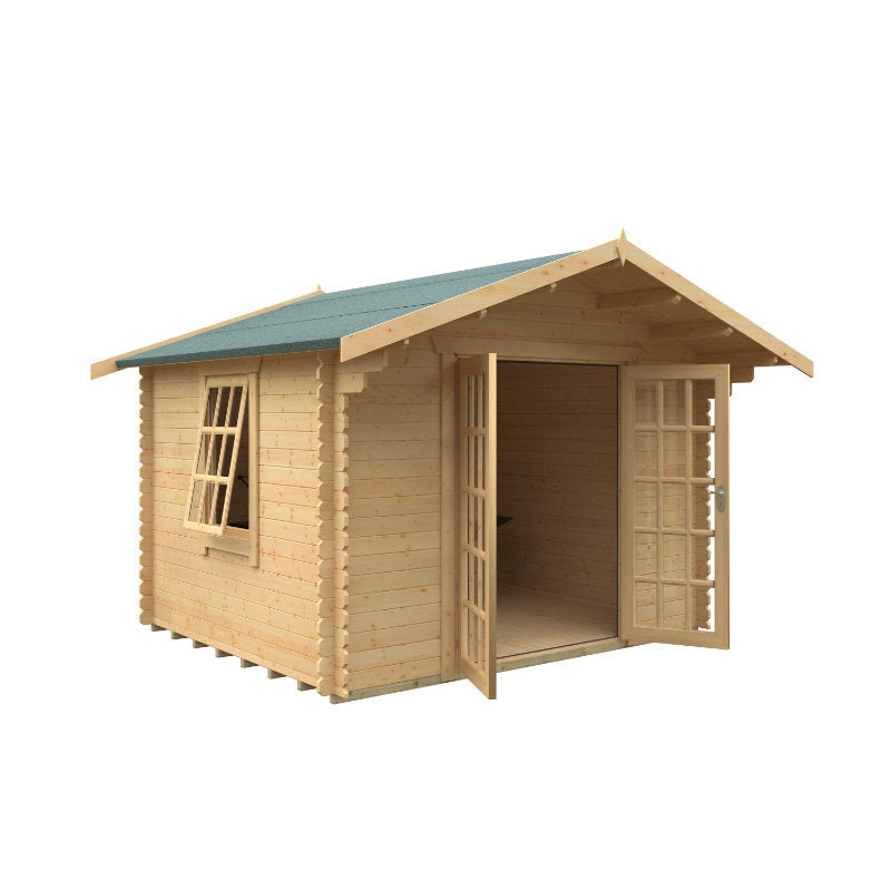 Redlands 10' x 12' Philadelphia Log Cabin - 28mm | Sheds.co.uk