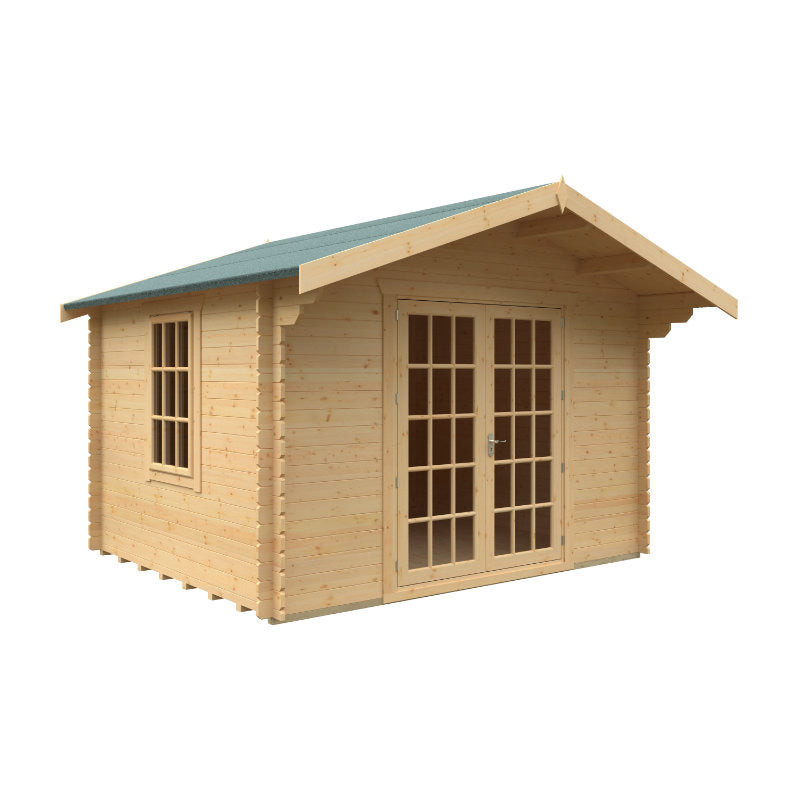 Redlands 10' x 12' Philadelphia Log Cabin - 28mm | Sheds.co.uk