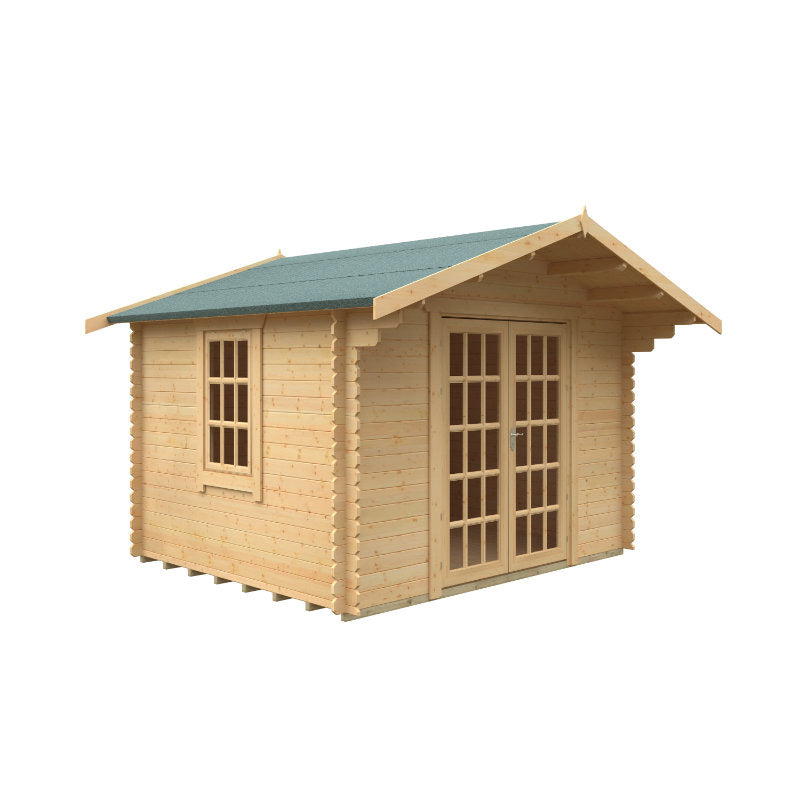 Redlands 10' x 12' Philadelphia Log Cabin - 28mm | Sheds.co.uk