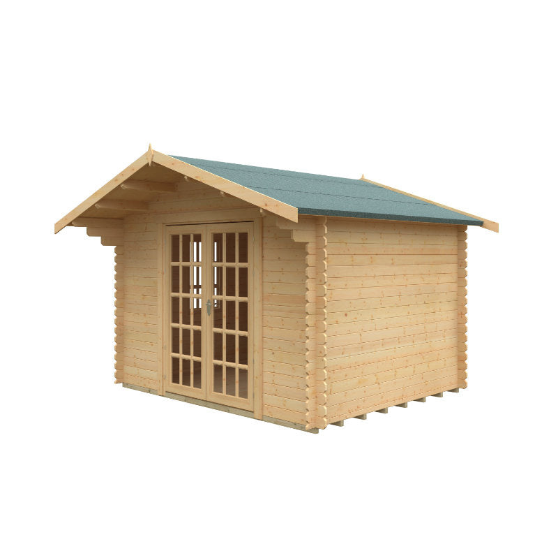 Redlands 10' x 12' Philadelphia Log Cabin - 28mm | Sheds.co.uk