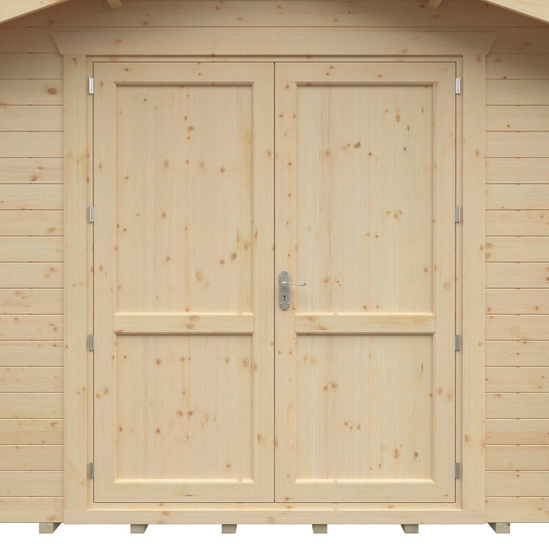 Redlands 12' x 8' Atlanta Log Cabin - 28mm | Sheds.co.uk