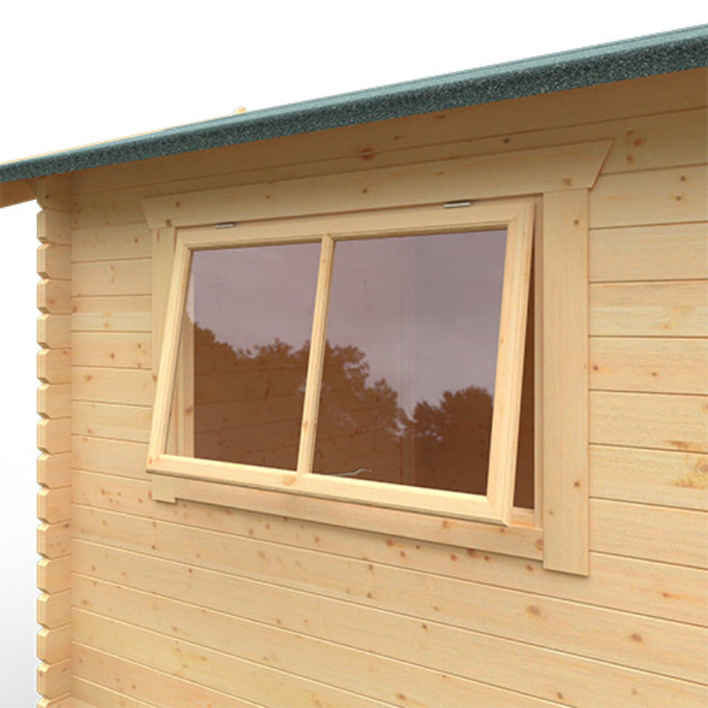 Redlands 12' x 8' Atlanta Log Cabin - 28mm | Sheds.co.uk