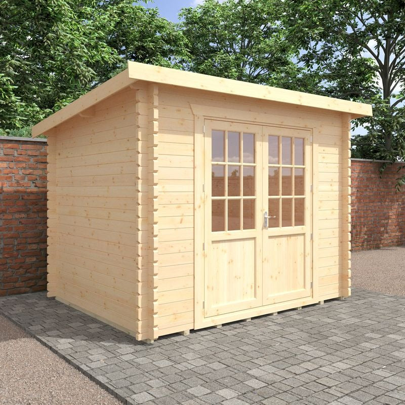 Redlands 10' x 8' Erin Log Cabin - 44mm | Sheds.co.uk