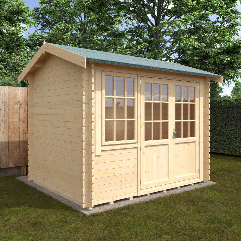 Redlands 10' x 8' Hazeltine Log Cabin - 28mm | Sheds.co.uk