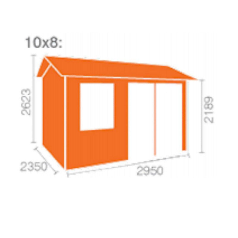 Redlands 10' x 8' Hazeltine Log Cabin - 28mm