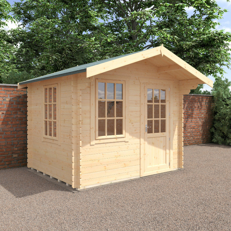Redlands 10' x 8' Riviera Log Cabin - 28mm | Sheds.co.uk