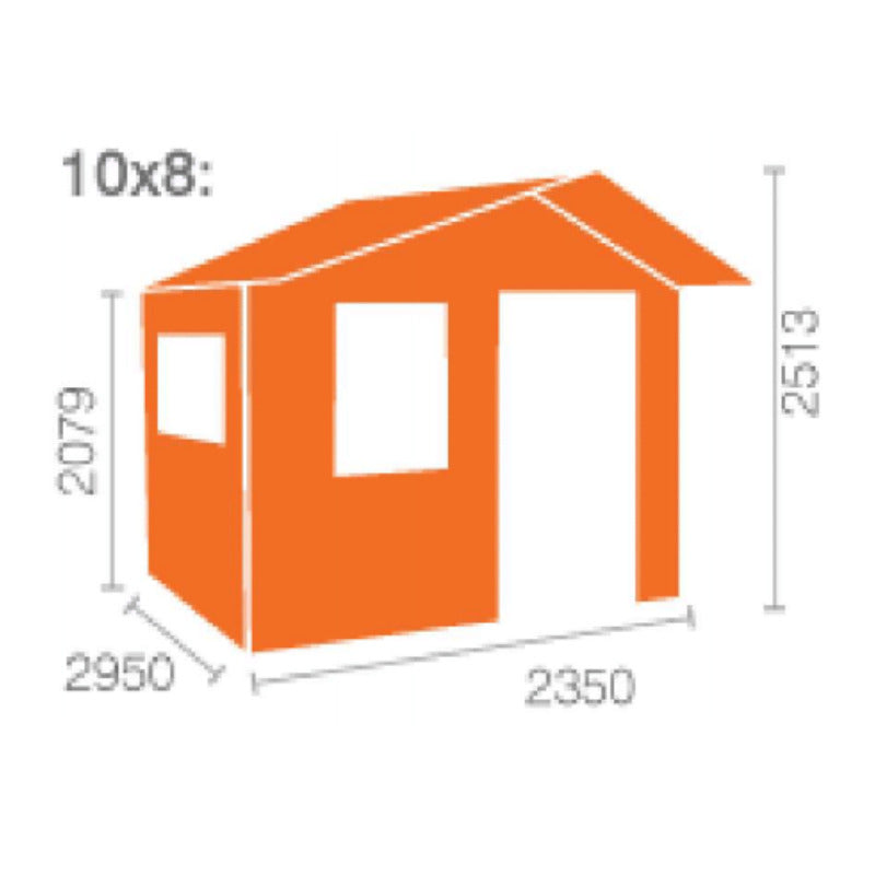 Redlands 10' x 8' Riviera Log Cabin - 28mm | Sheds.co.uk