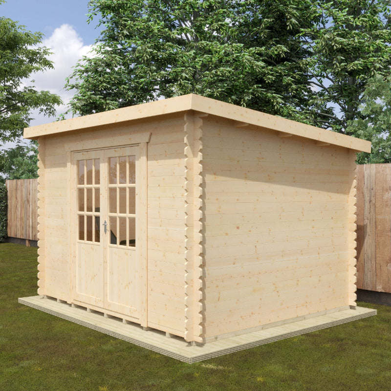 Redlands 12' x 10' Erin Log Cabin - 44mm | Sheds.co.uk