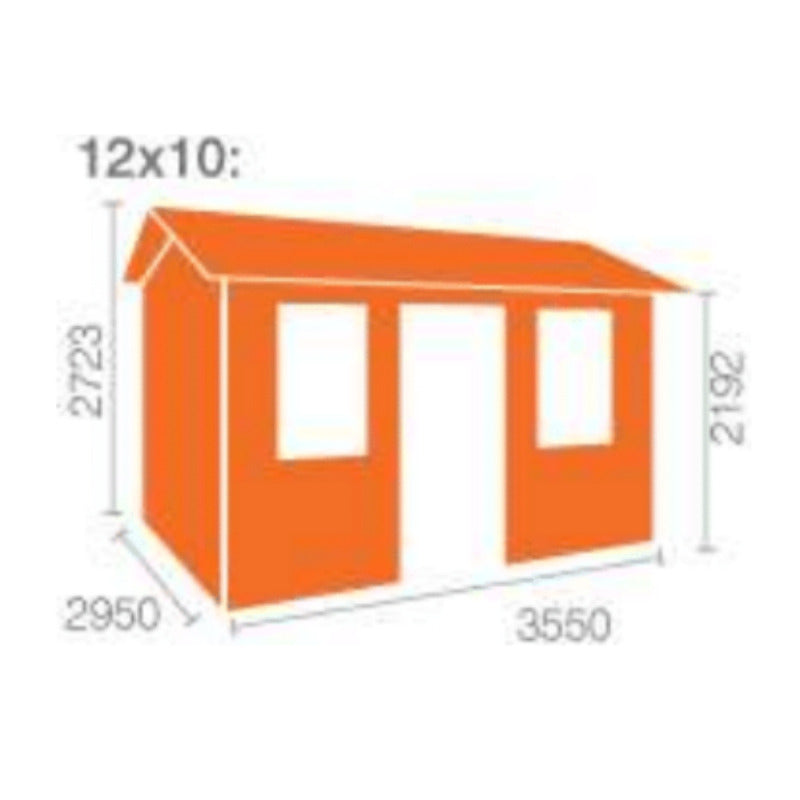 Redlands 12' x 10' Hazeltine Log Cabin - 44mm