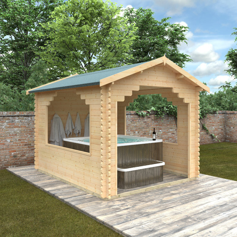 Redlands 12' x 10' Hot Tub Shelter | Sheds.co.uk