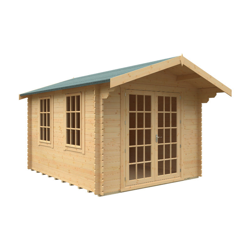 Redlands 12' x 10' Philadelphia Log Cabin - 28mm | Sheds.co.uk