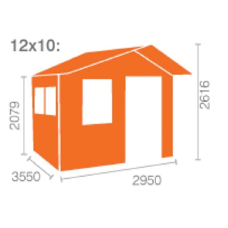 Redlands 12' x 10' Riviera Log Cabin - 28mm