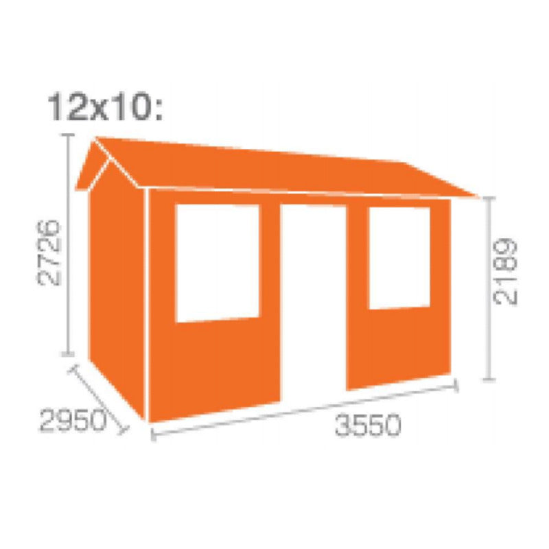 Redlands 12' x 10' Torrey Log Cabin - 28mm