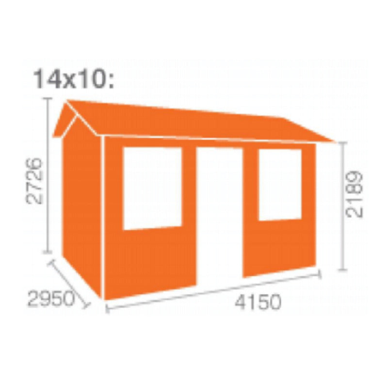 Redlands 12' x 10' Torrey Log Cabin - 44mm | Sheds.co.uk