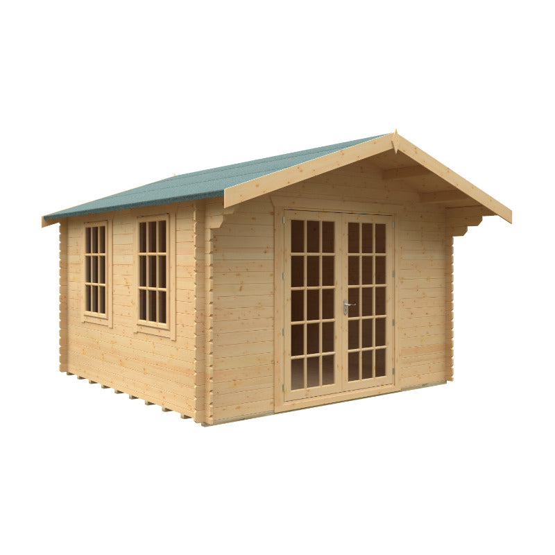 Redlands 12' x 12' Philadelphia Log Cabin - 28mm | Sheds.co.uk