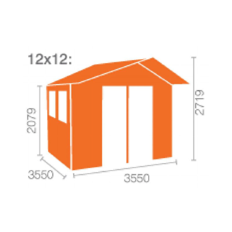 Redlands 12' x 12' Philadelphia Log Cabin - 28mm