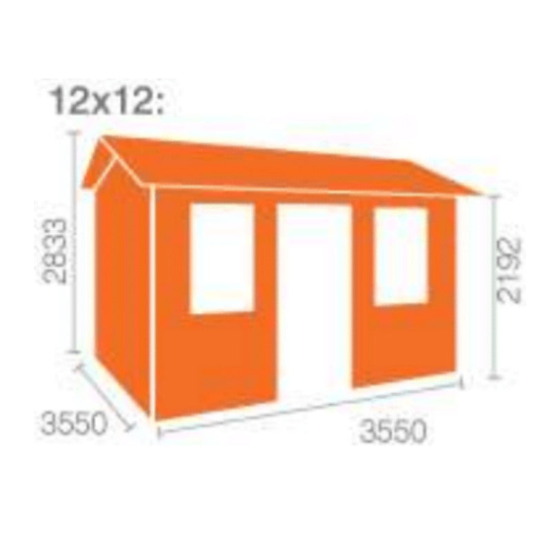 Redlands 12' x 12' Torrey Log Cabin - 44mm | Sheds.co.uk