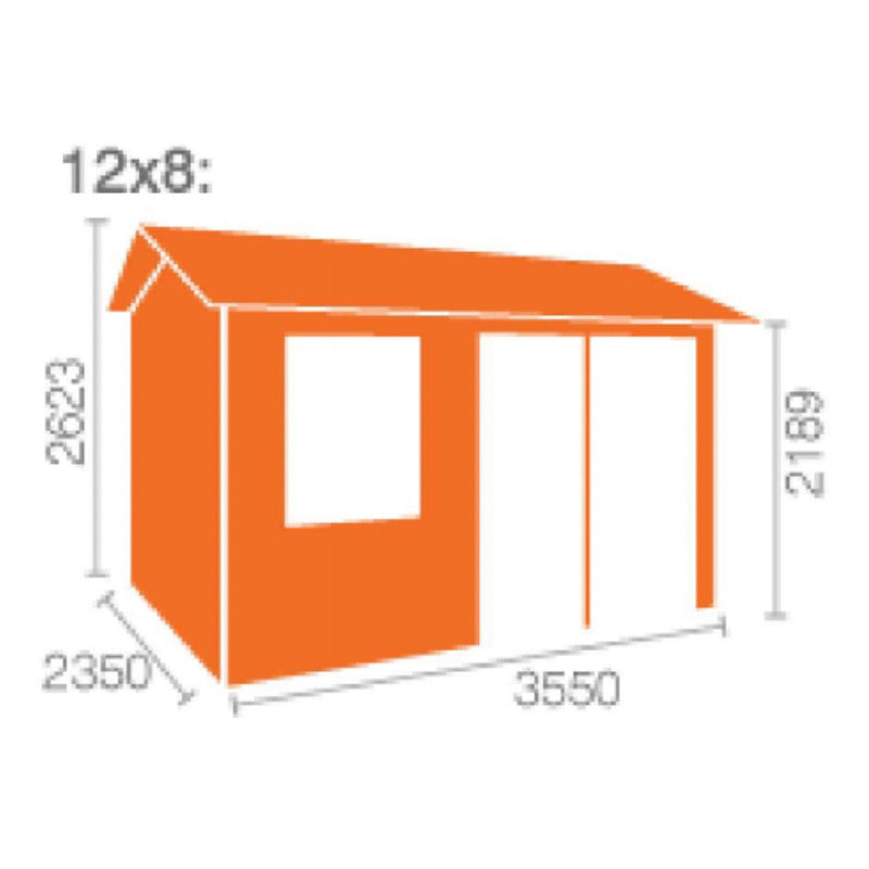 Redlands 12' x 8' Hazeltine Log Cabin - 28mm