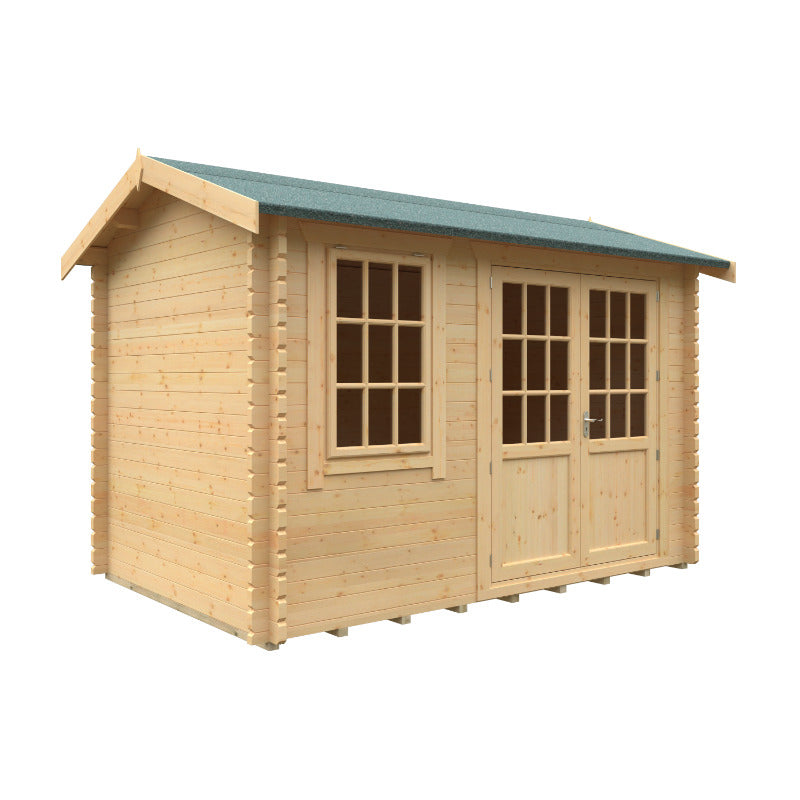 Redlands 12' x 8' Hazeltine Log Cabin - 44mm | Sheds.co.uk