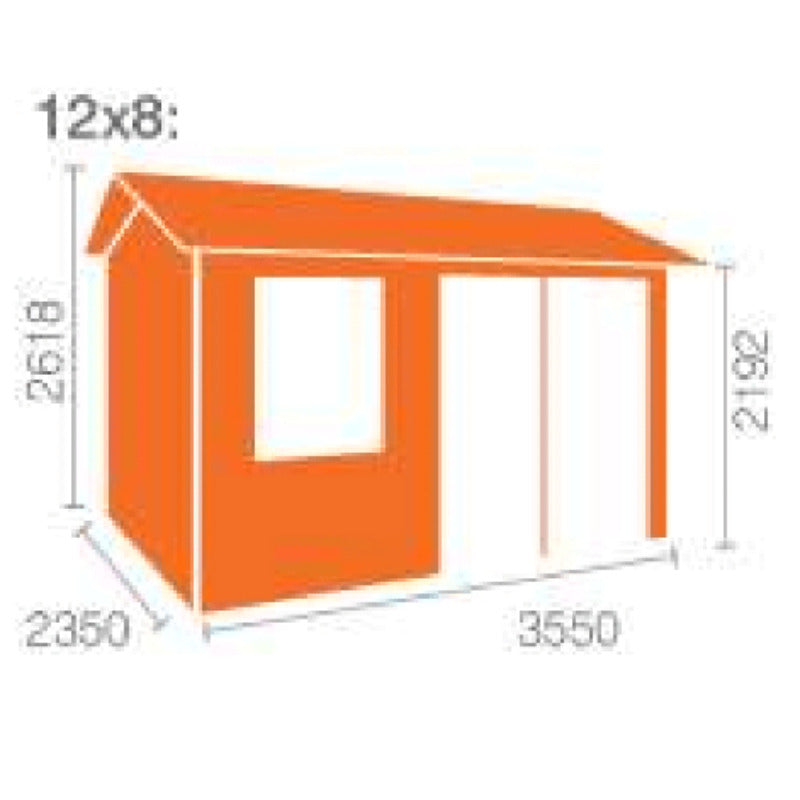 Redlands 12' x 8' Hazeltine Log Cabin - 44mm