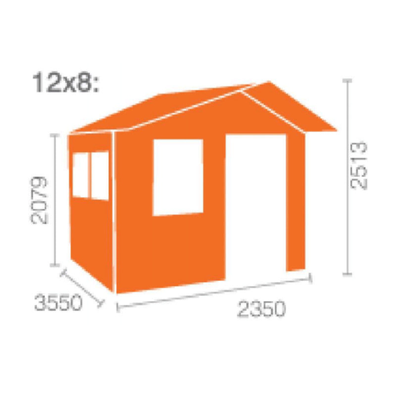 Redlands 12' x 8' Riviera Log Cabin - 28mm