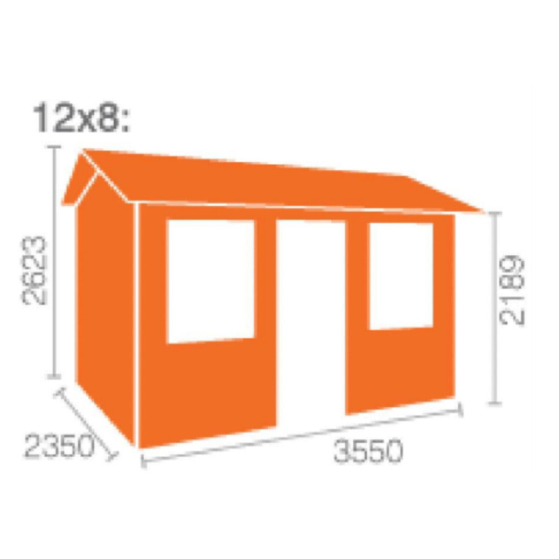 Redlands 12' x 8' Torrey Log Cabin - 28mm | Sheds.co.uk