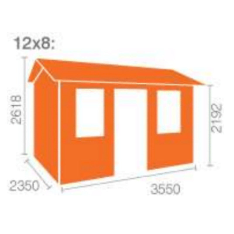 Redlands 12' x 8' Torrey Log Cabin - 44mm | Sheds.co.uk
