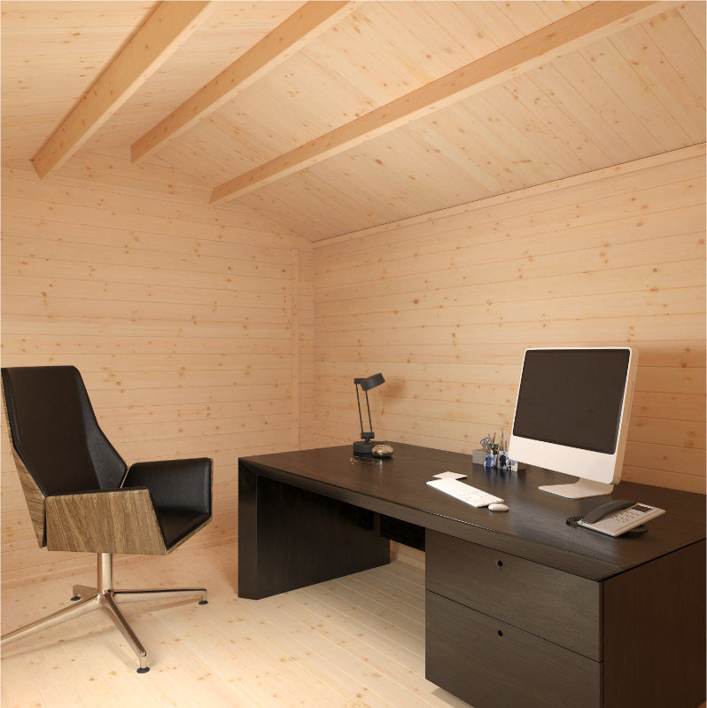 Redlands 14' x 10' Torrey Log Cabin - 28mm | Sheds.co.uk