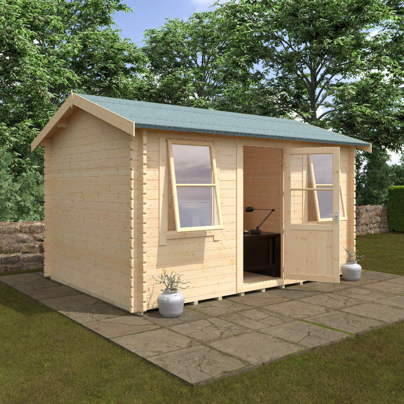 Redlands 14' x 10' Torrey Log Cabin - 44mm | Sheds.co.uk