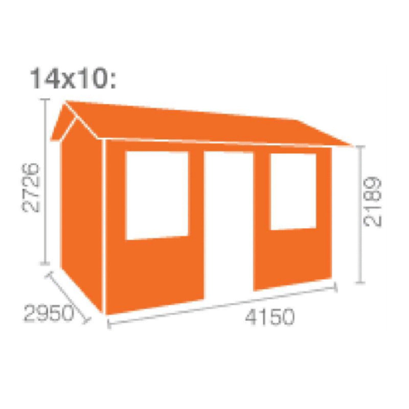 Redlands 14' x 10' Torrey Log Cabin - 44mm | Sheds.co.uk