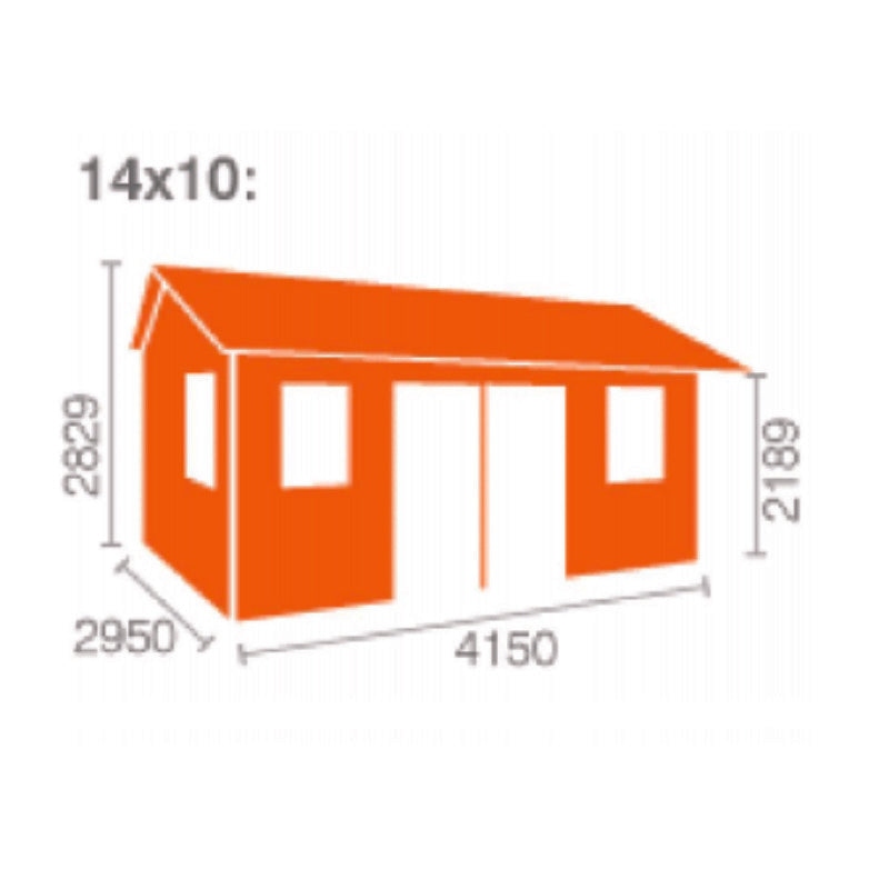 Redlands 14' x 10' Valhalla Log Cabin - 44mm