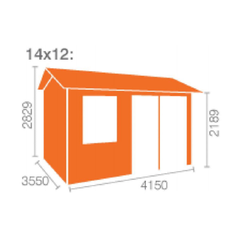 Redlands 14' x 12' Hazeltine Log Cabin - 28mm