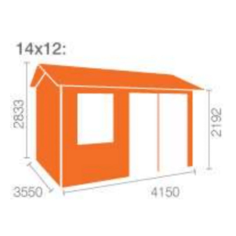 Redlands 14' x 12' Hazeltine Log Cabin - 44mm