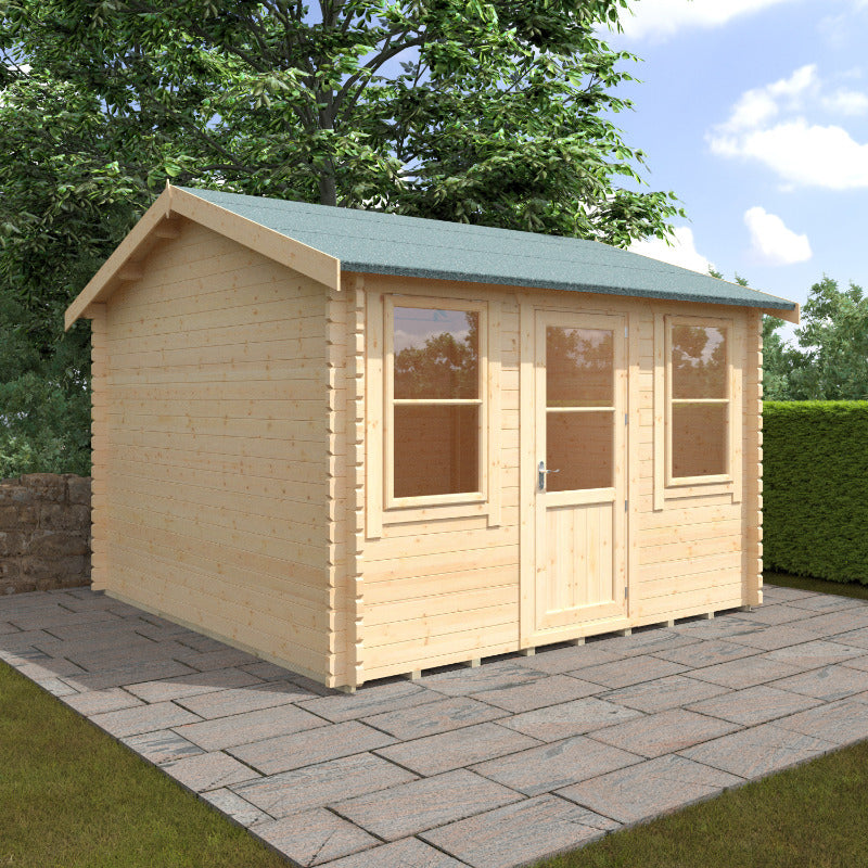 Redlands 14' x 12' Torrey Log Cabin - 44mm | Sheds.co.uk