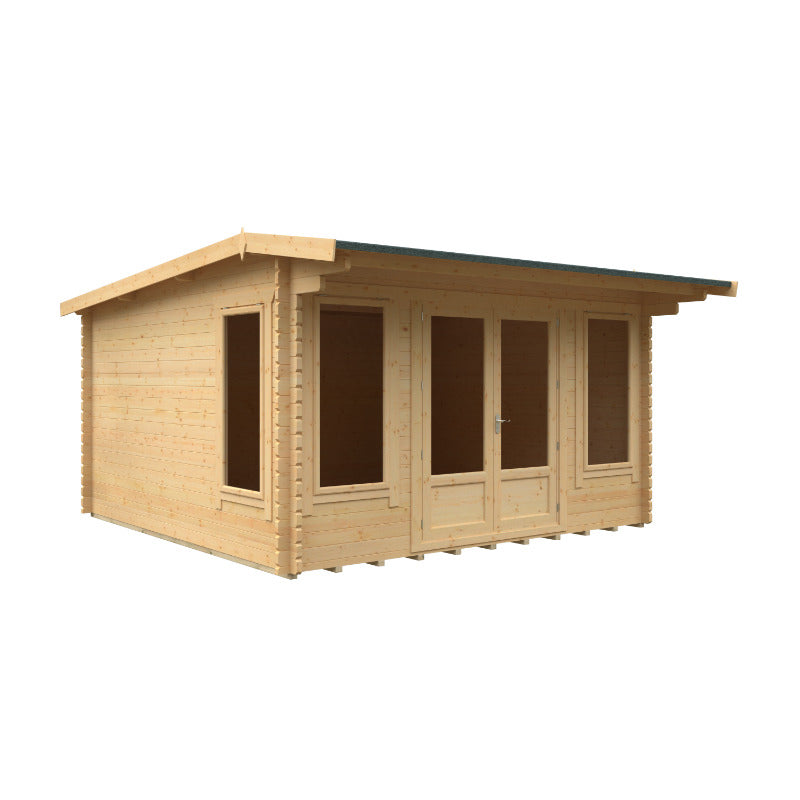 Redlands 14' x 14' Birkdale Log Cabin - 44mm | Sheds.co.uk