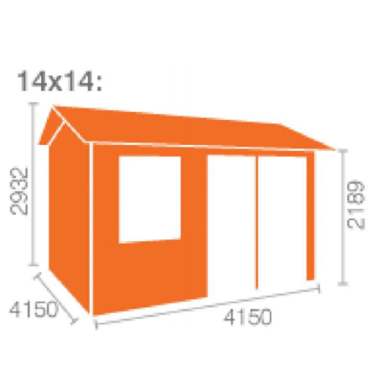 Redlands 14' x 14' Hazeltine Log Cabin - 28mm | Sheds.co.uk