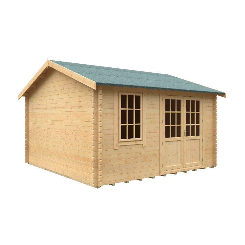 Redlands 14' x 14' Hazeltine Log Cabin - 44mm | Sheds.co.uk