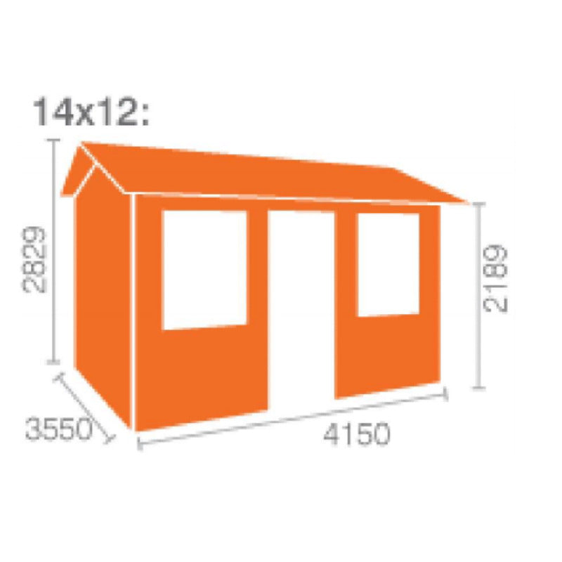 Redlands 14' x 14' Torrey Log Cabin - 28mm