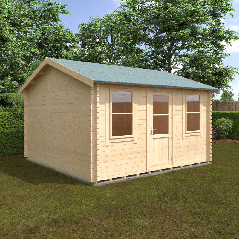 Redlands 14' x 14' Torrey Log Cabin - 44mm | Sheds.co.uk