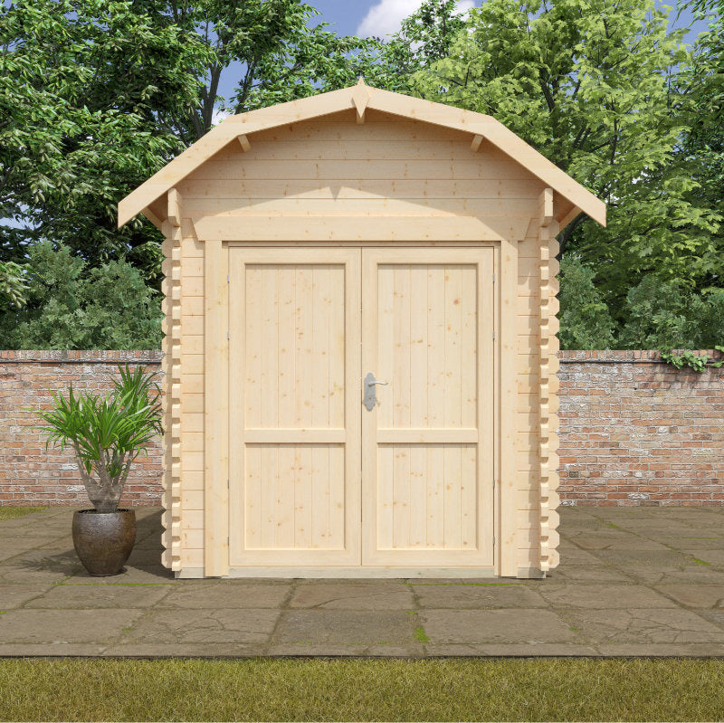 Redlands 2.4m x 4.2m Atlanta Log Cabin - 44mm | Sheds.co.uk