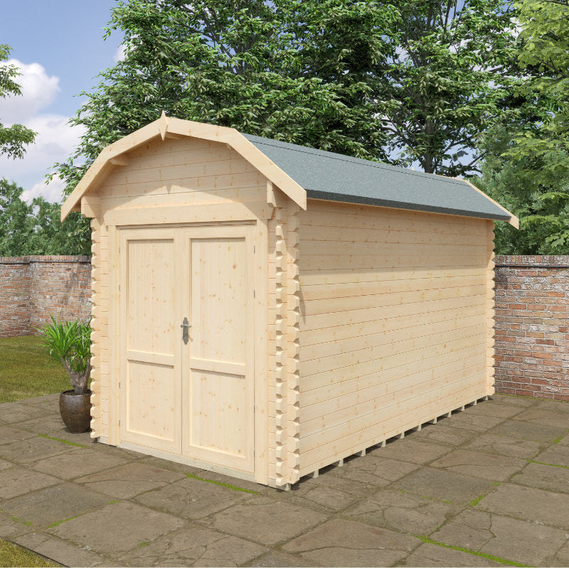 Redlands 2.4m x 4.2m Atlanta Log Cabin - 44mm | Sheds.co.uk