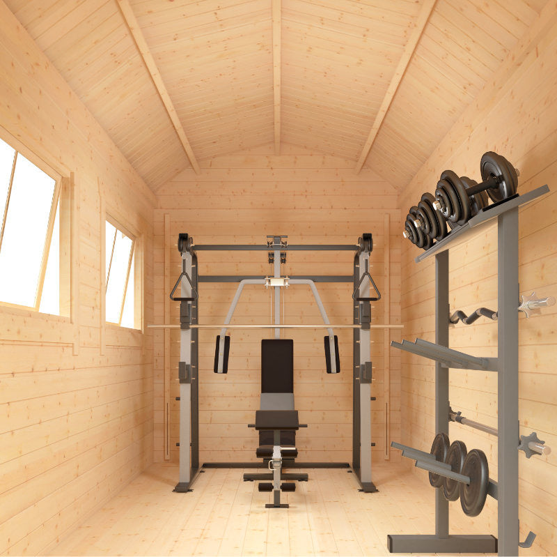 Redlands 2.4m x 4.2m Atlanta Log Cabin - 44mm | Sheds.co.uk