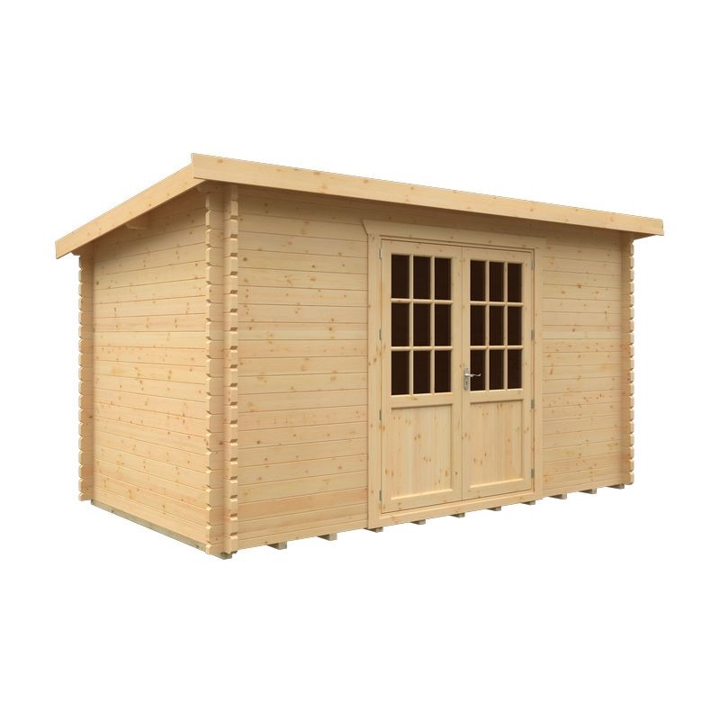 Redlands 14' x 8' Erin Log Cabin - 44mm | Sheds.co.uk