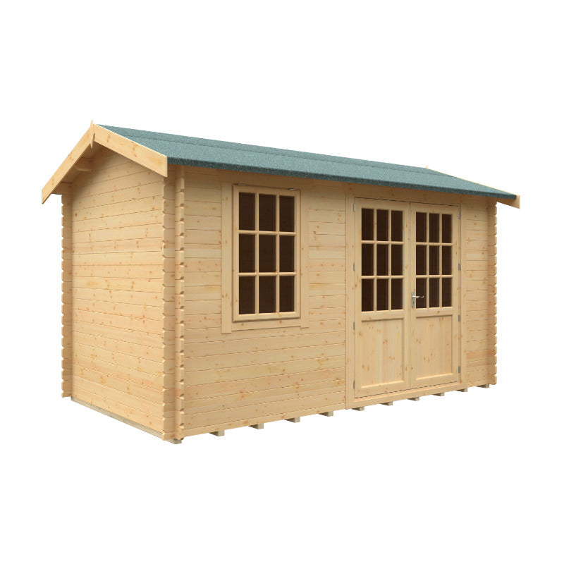 Redlands 14' x 8' Hazeltine Log Cabin - 28mm | Sheds.co.uk